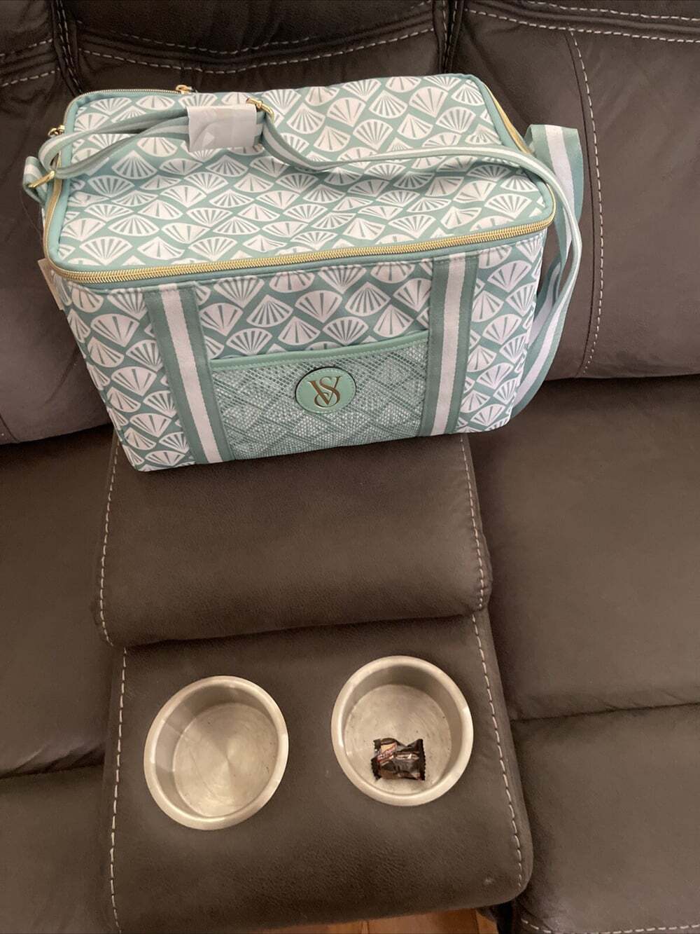NWT Victoria's Secret Aqua Large Cooler Tote Bag Great for Beach / Pool / Travel